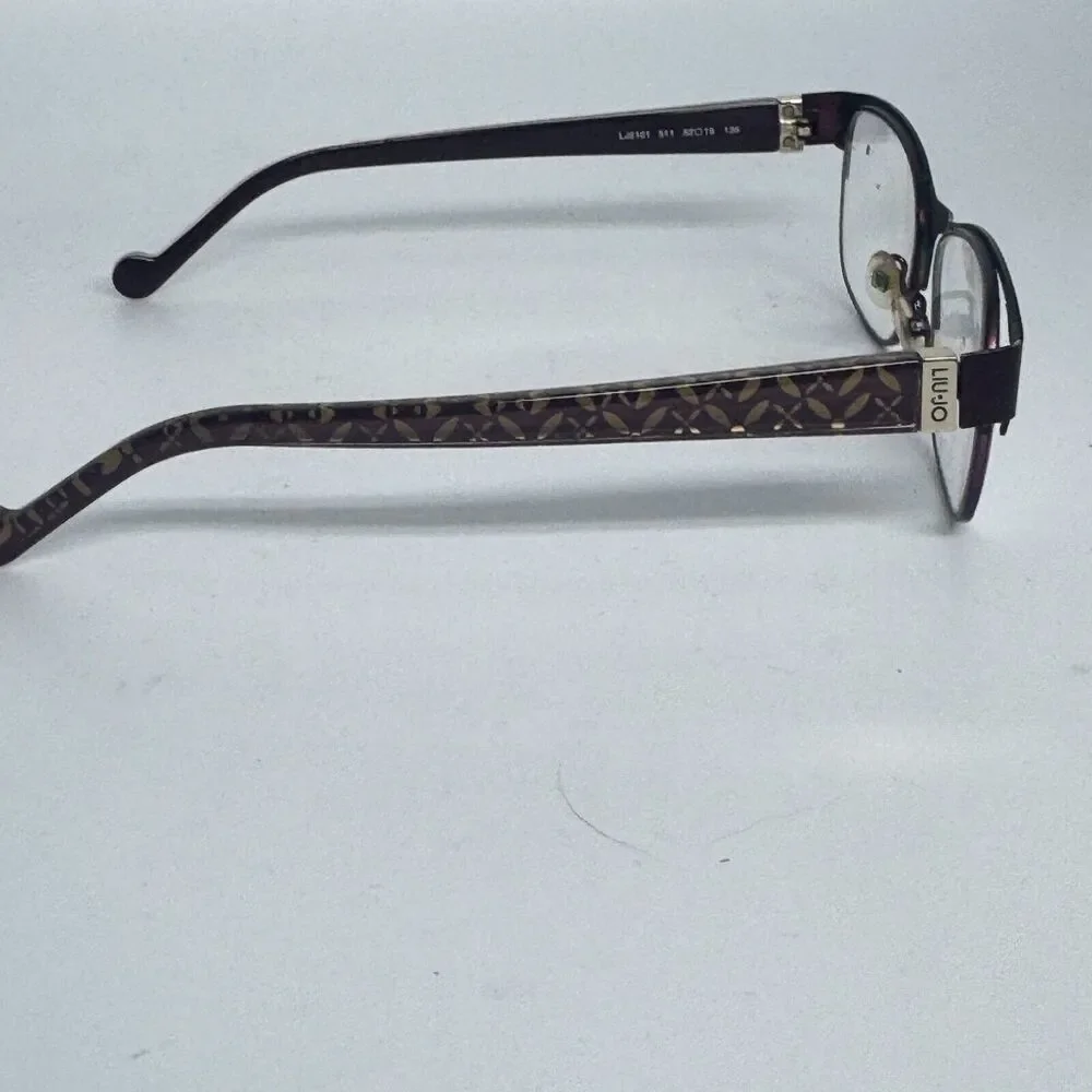 Liu Jo LJ2101 511 Eyeglasses Violet Gold Cat Eye Full Rim Frames 52-15-135 15781